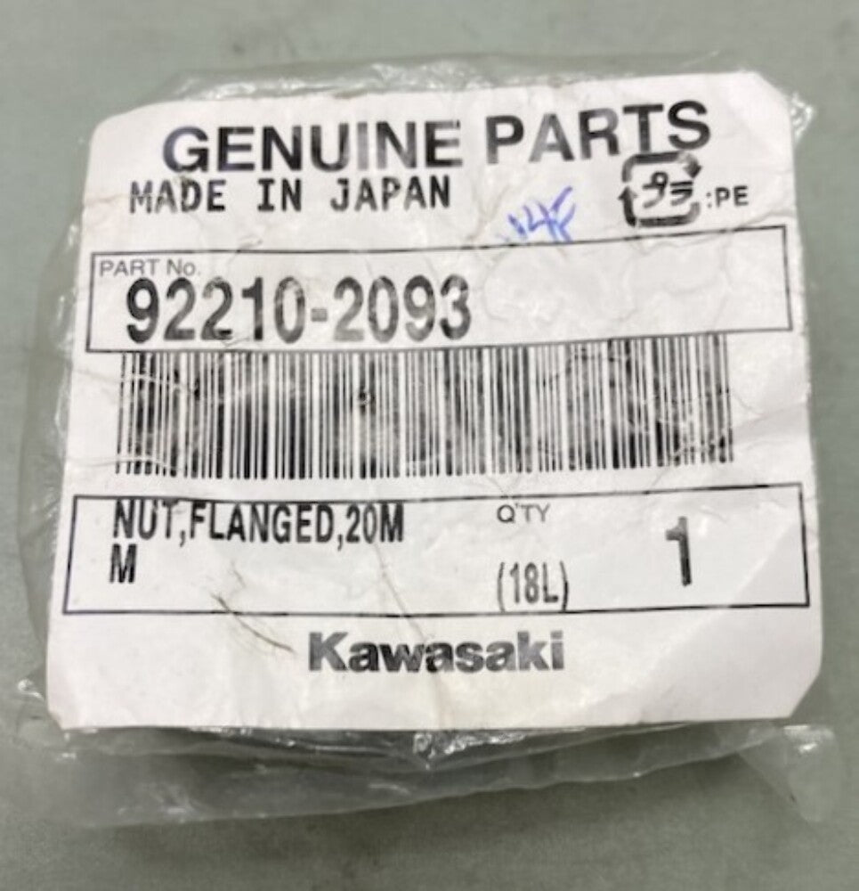Kawasaki 92210-2093 Flanged Nut New Genuine