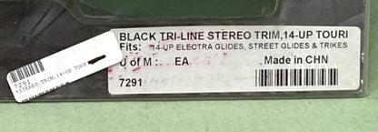 Kuryakyn 7291 Tri-Line Stereo Trim Black New Genuine