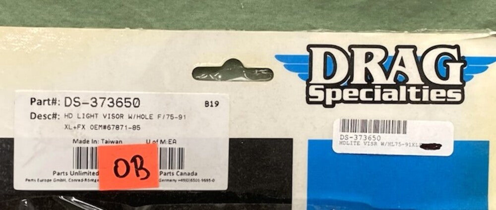 Drag Specialties DS-373650 Light Visor New Genuine