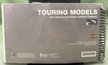 Harley Davidson 99466-16 Touring Models Owner's Manual 2016 New Genuine