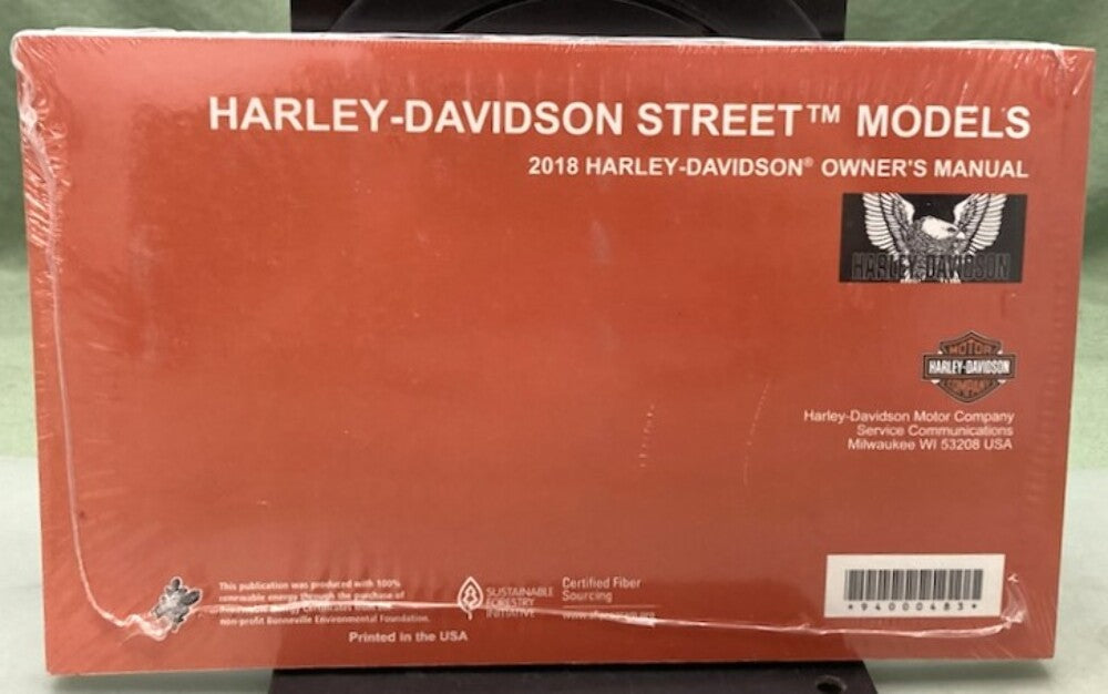 Harley Davidson 94000483 Street Models Owner's Manual 2018 New Genuine