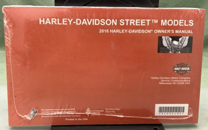 Harley Davidson 94000483 Street Models Owner's Manual 2018 New Genuine