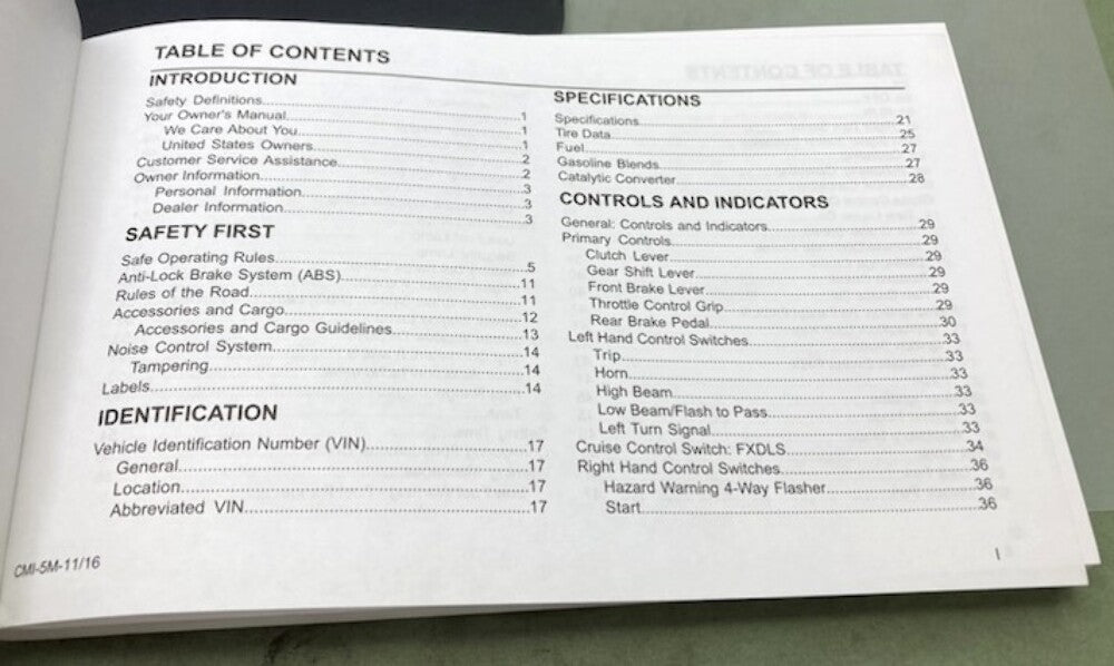 Harley Davidson 99467-17A Dyna Models Owner's Manual 2017 Genuine
