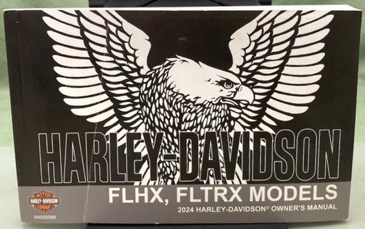 Harley Davidson 94000986 FLHX, FLTRX Models Owner's Manual 2024 Genuine