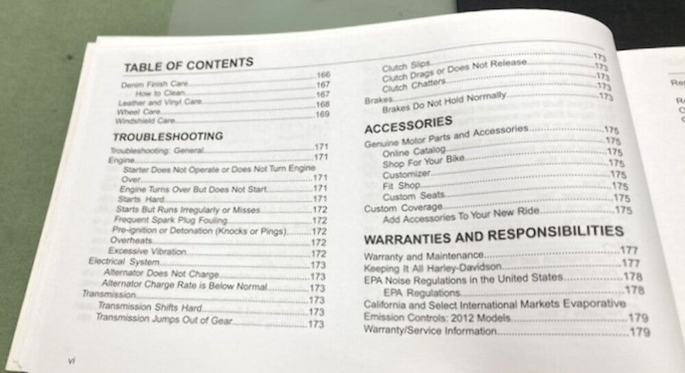 Harley Davidson 99469-12A Softail Models Owner's Manual 2012 Genuine