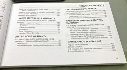 Harley Davidson 99469-12A Softail Models Owner's Manual 2012 Genuine