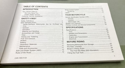 Harley Davidson 94000776 Softail Models Owner's Manual 2020 Genuine