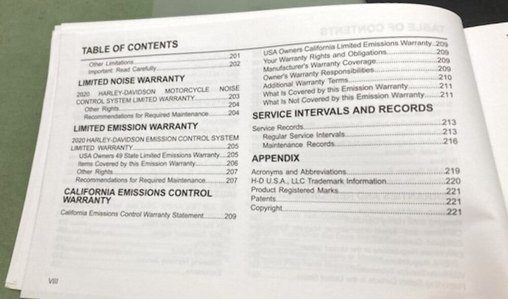 Harley Davidson 94000776 Softail Models Owner's Manual 2020 Genuine