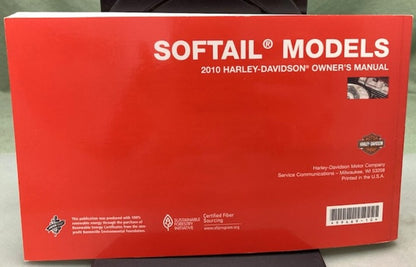 Harley Davidson 99469-10 Softail Models Owner's Manual 2010 Genuine