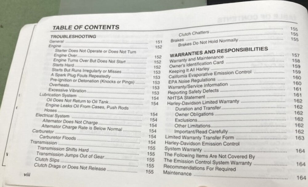Harley Davidson 99468-03 Sportster Models Owner's Manual 2003 Genuine