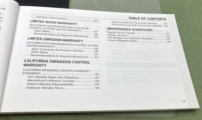 Harley Davidson 99467-12A Dyna Models Owner's Manual 2012 Genuine