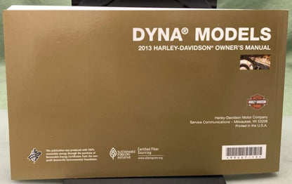 Harley Davidson 99467-13 Dyna Models Owner's Manual 2013 Genuine