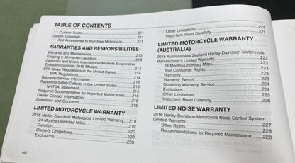 Harley Davidson 99467-16B Dyna Models Owner's Manual 2016 Genuine