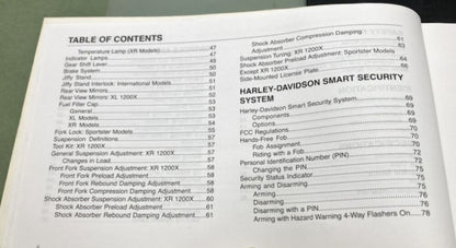 Harley Davidson 99468-10A Sportster Models Owner's Manual 2010 Genuine
