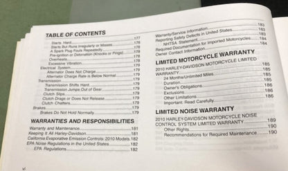 Harley Davidson 99468-10A Sportster Models Owner's Manual 2010 Genuine
