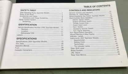 Harley Davidson 99468-07A Sportster Models Owner's Manual 2007 Genuine