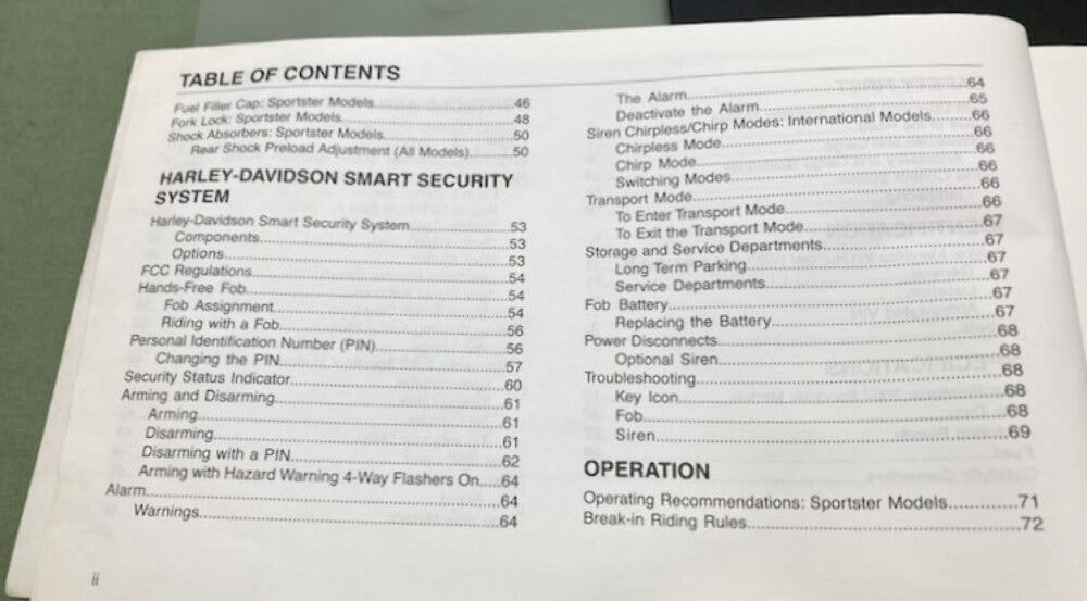 Harley Davidson 99468-07A Sportster Models Owner's Manual 2007 Genuine