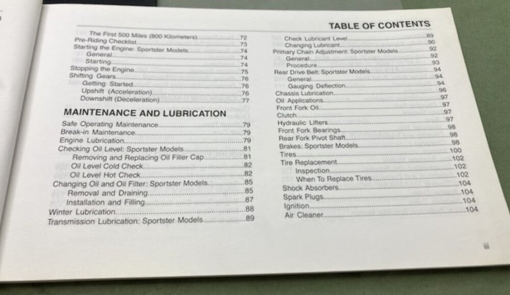 Harley Davidson 99468-07A Sportster Models Owner's Manual 2007 Genuine