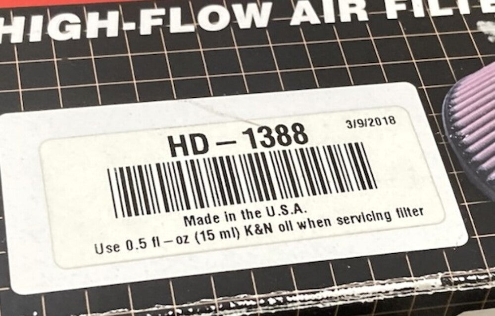 K&N HD-1388 High-Flow Air Filter New Genuine