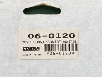 New Genuine Cobra 06-0120 Cover, Horn, Chrome VT1100 87-96