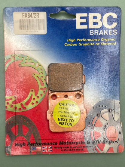 New Genuine EBC FA84/2R High Performance Organic MC & ATV Brake Set