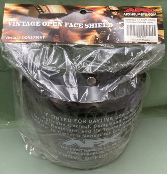 New Genuine AFX 0131-0079 Shield Flip 3-Snap SR GDSM, Gradient Dark Smoke