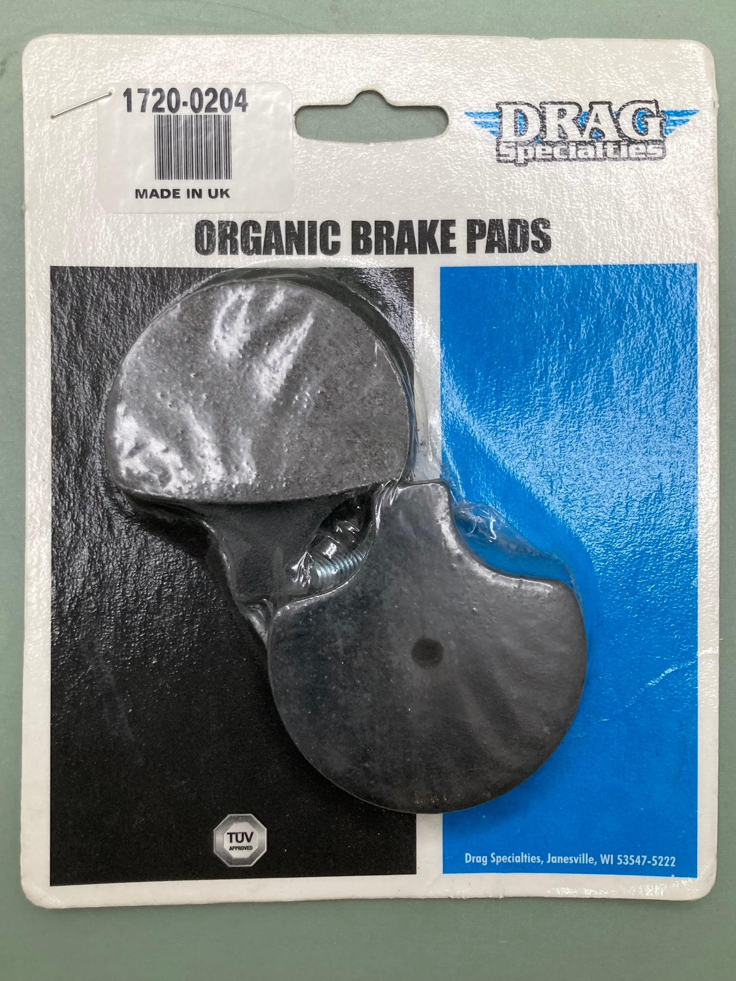 New Genuine Drag Specialties 1720-0204 Organic Brake Pads MC Harley/Buell