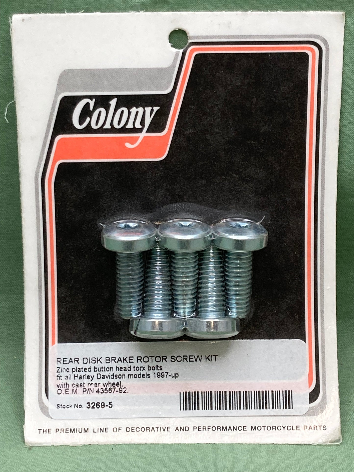 New Genuine Colony 43567-92 Rear Disc Brake Rotor Screw Set 3269-5