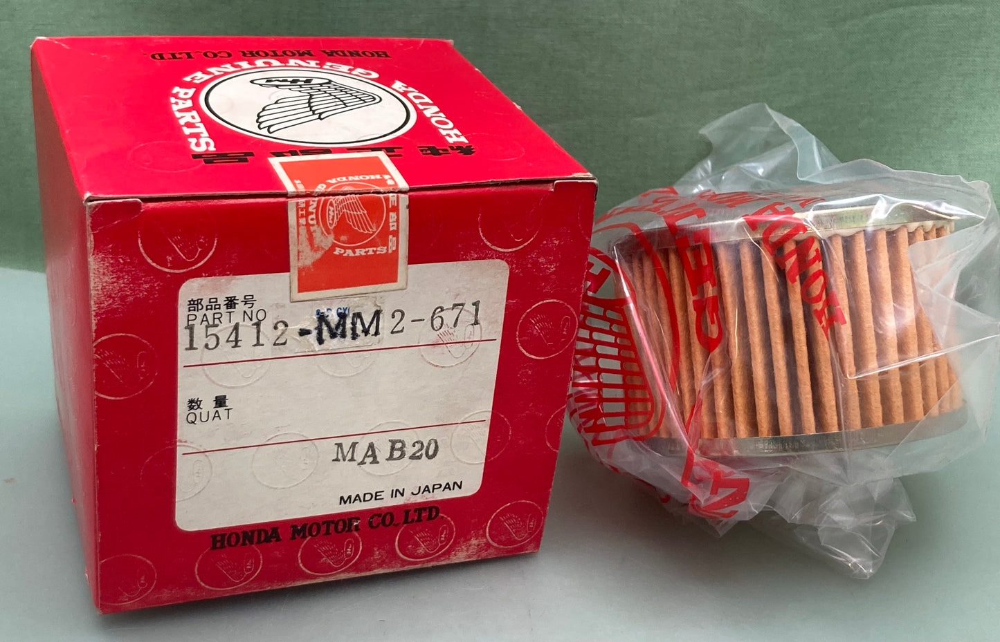 New Genuine Honda 15412-MM2-671 Oil Filter Element