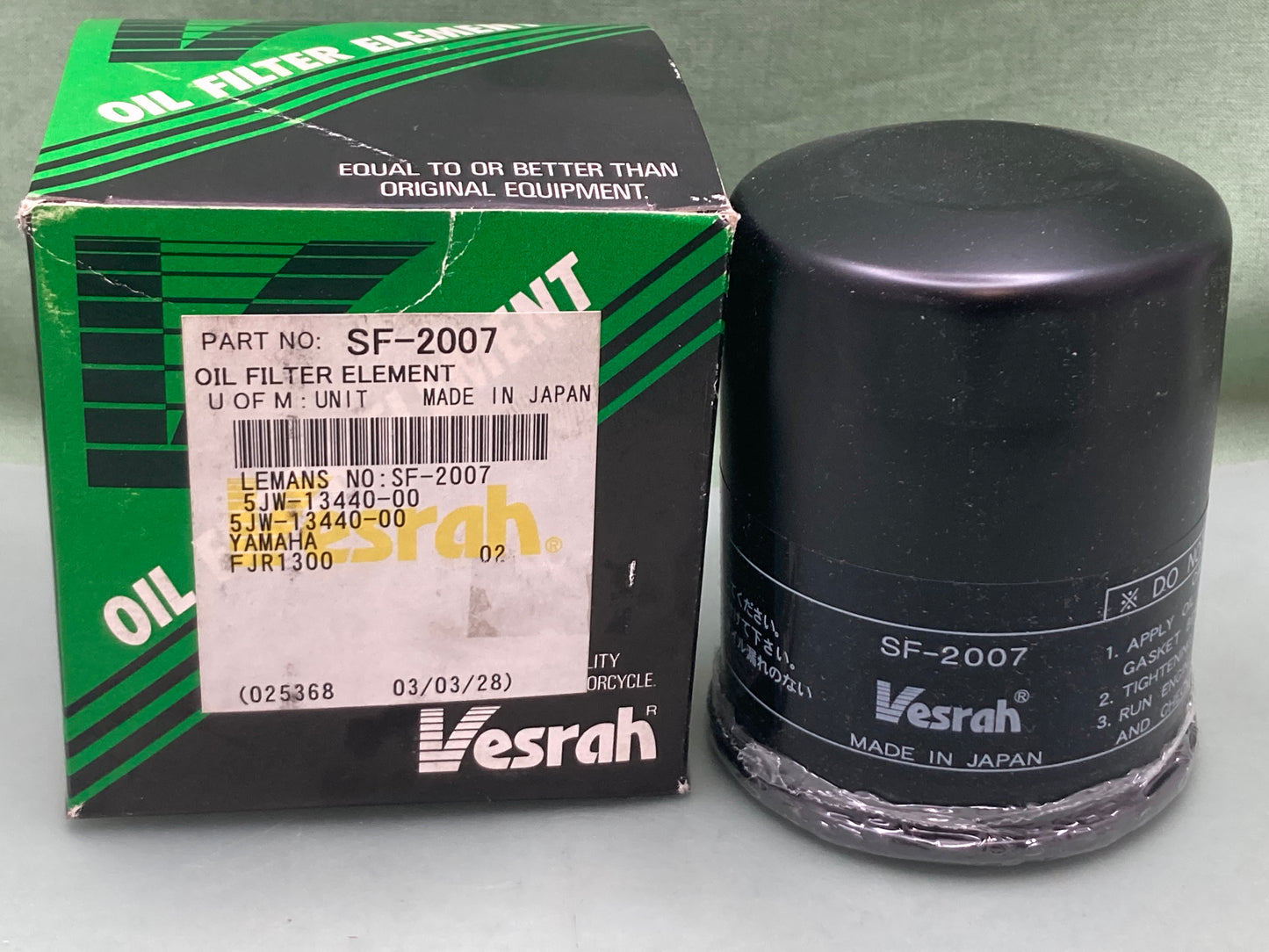 New Genuine Vesrah SF-2007 Oil Filter Element