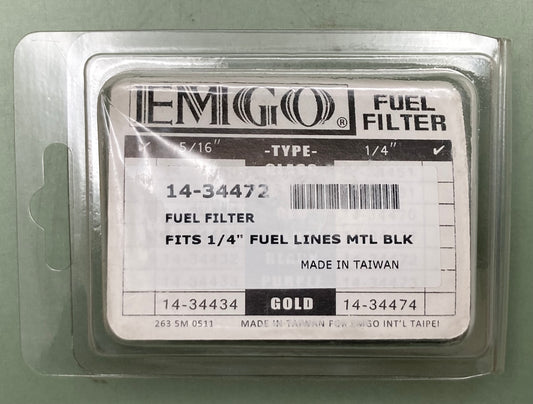 New Genuine EMGO 14-34472 Anodized Aluminum Fuel Filter