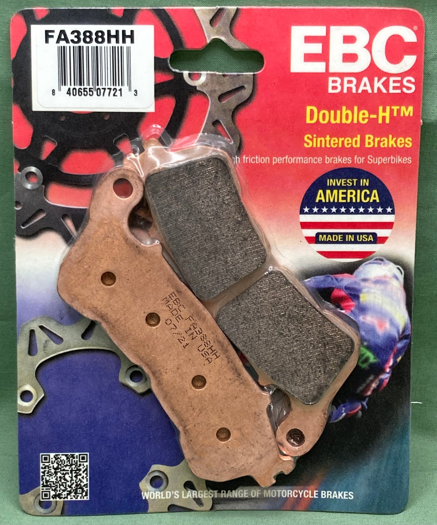 New Genuine EBC FA388HH Sintered HH Brake Pad Set for Superbikes