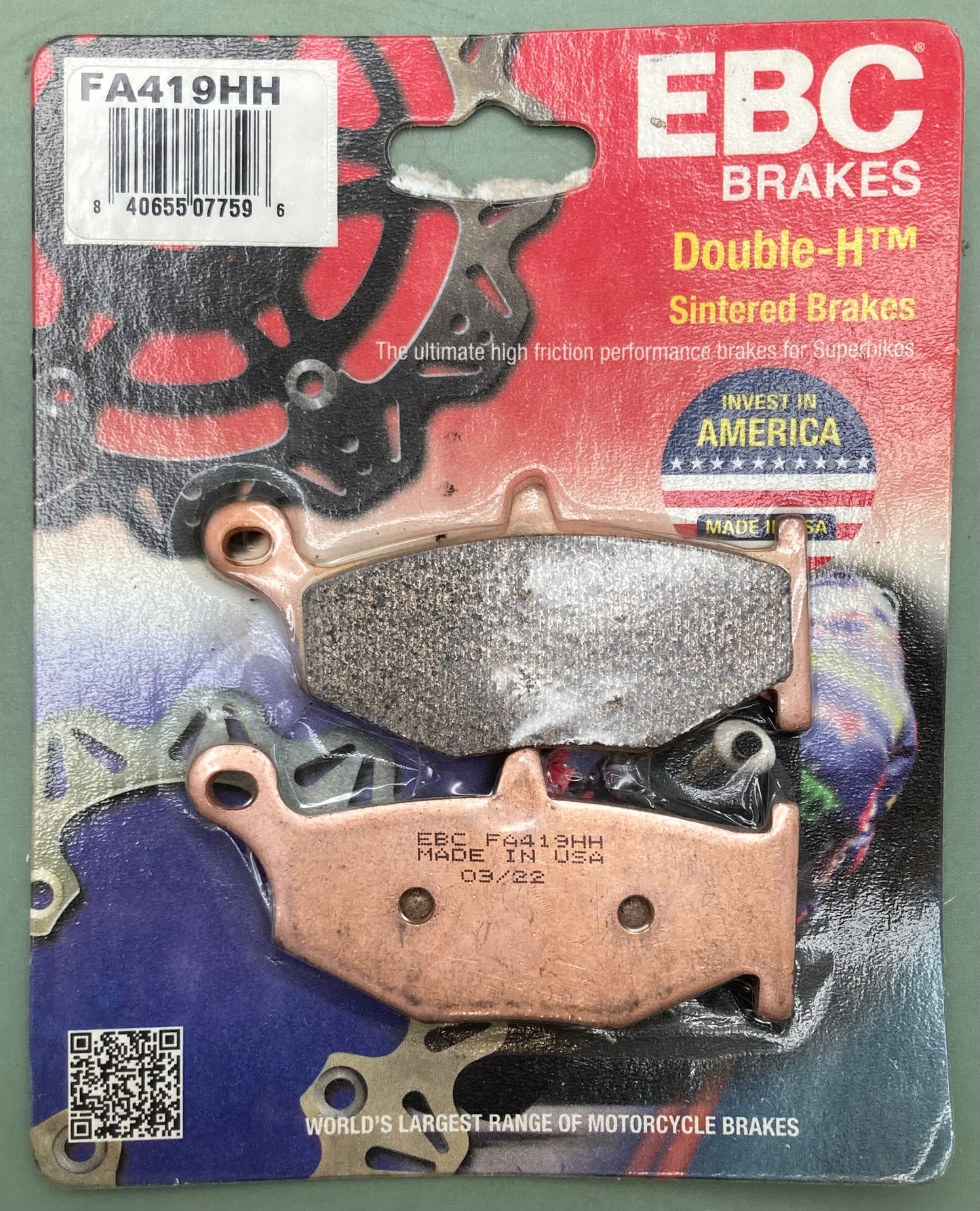 New Genuine EBC FA419HH Sintered HH Superbike Brake Pad Set