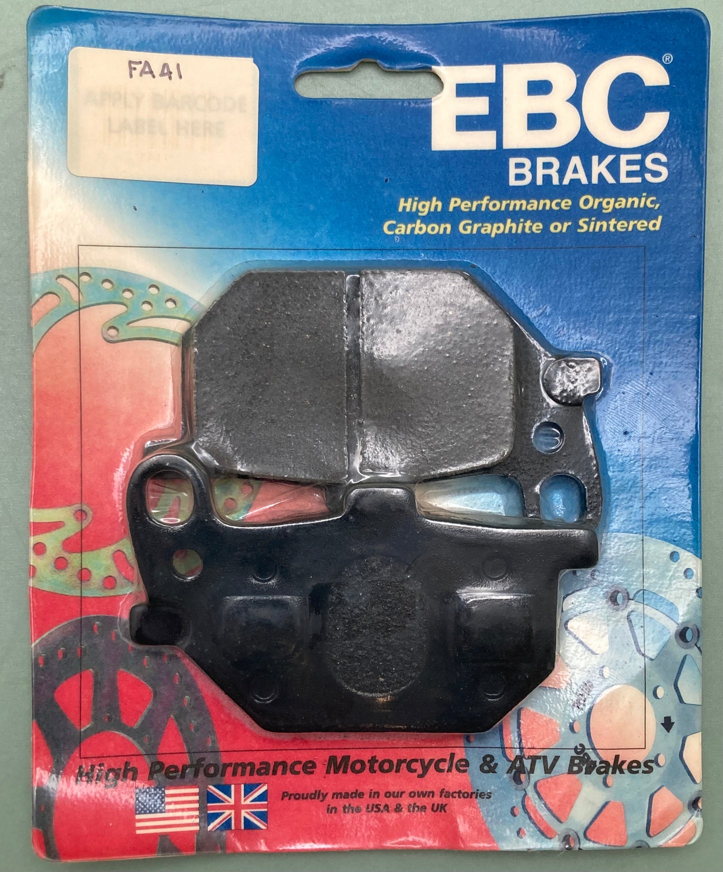 New Genuine EBC FA41 High Performance MC & ATV Organic Brake Set