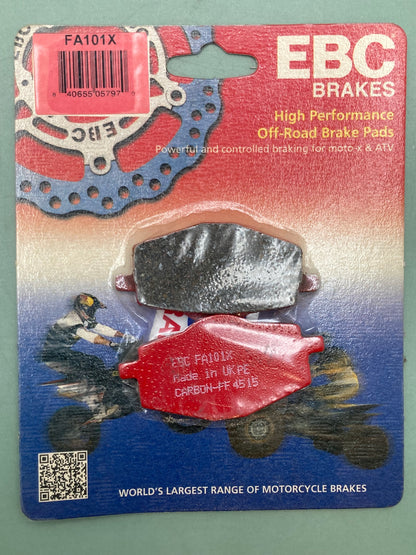 New Genuine EBC FA101X High Performance Moto-X & ATV Off Road Brake Pad Set, Red