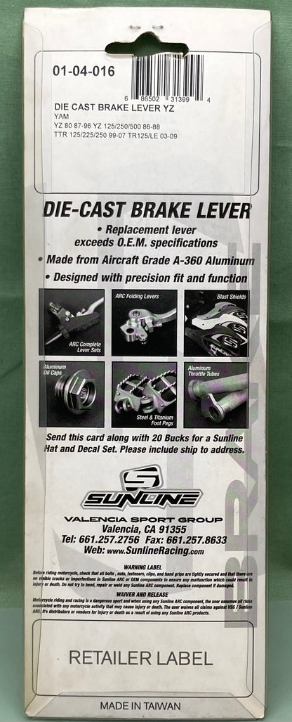 New Genuine Sunline 01-04-016 Die Cast Brake Lever YZ