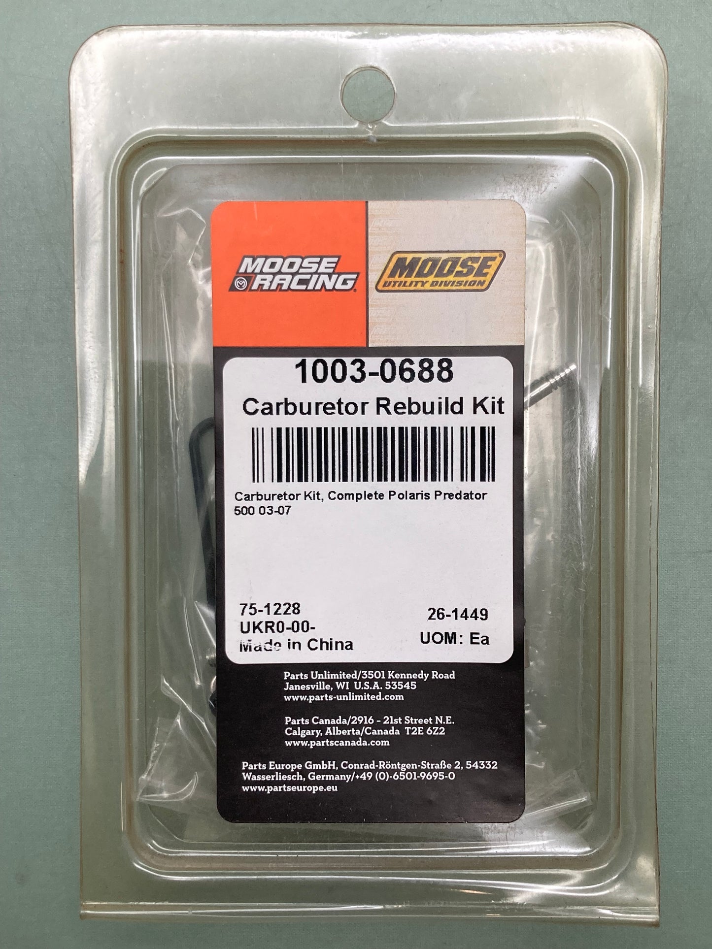 New Genuine Moose 1003-0688 Carb. Repair Kit