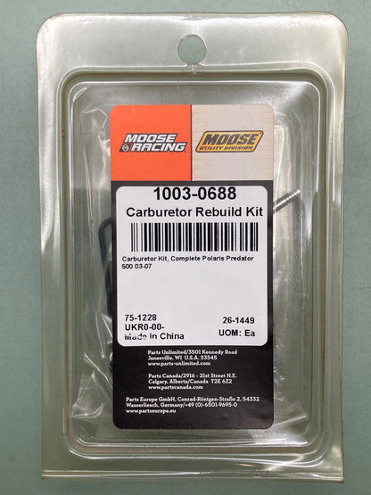 New Genuine Moose 1003-0688 Carb. Repair Kit