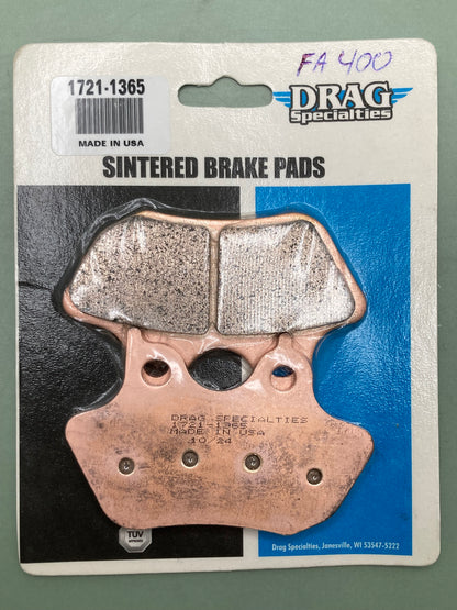New Genuine Drag Specialties 1721-1365 Sintered Metal Harley/Buell Brake Pad Set