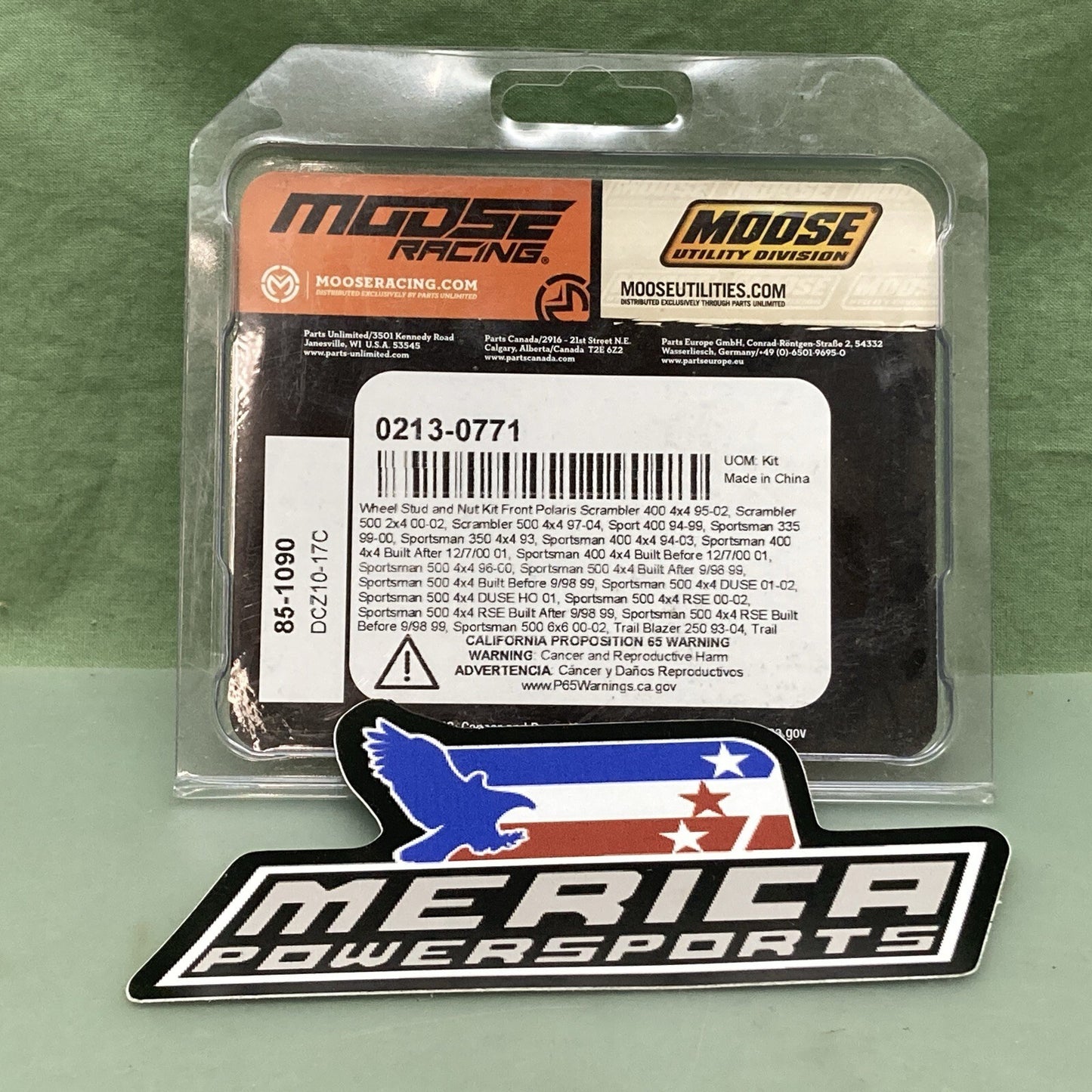 NEW GENUINE MOOSE RACING 0213-0771 Wheel Stud and Nut Kit