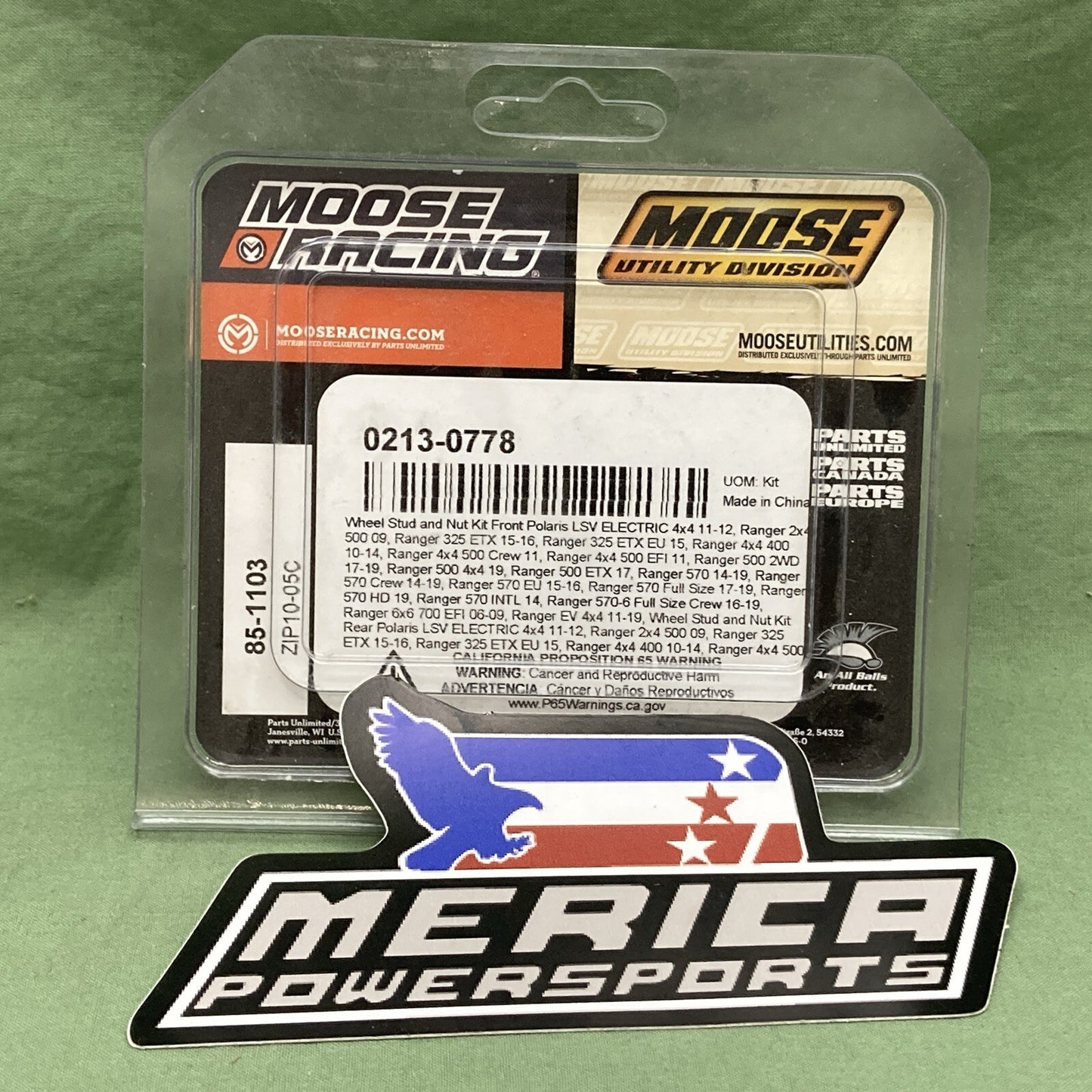 NEW GENUINE MOOSE RACING 0213-0755 Wheel Stud and Nut Kit