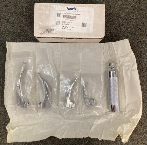 Rusch 6515-00-616-5052 Laryngoscope Macintosh Kit Infant/Child/Adult New Genuine