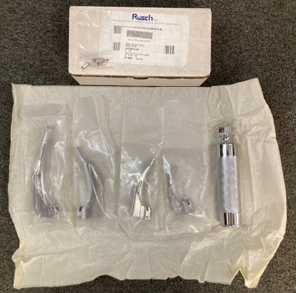 Rusch 6515-00-616-5052 Laryngoscope Macintosh Kit Infant/Child/Adult New Genuine