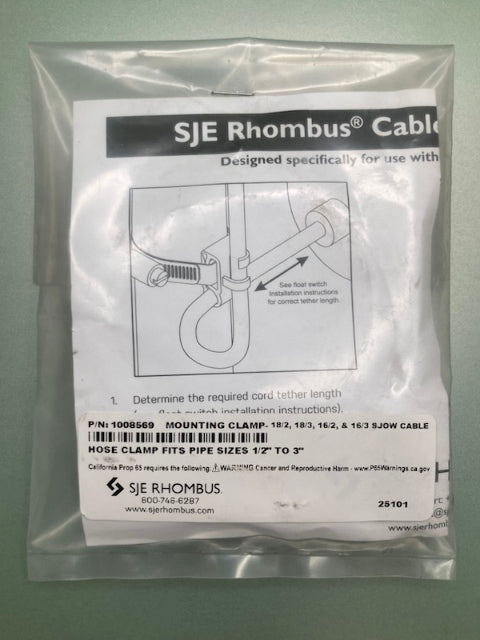 SJE Rhombus 1008569 Cable Mounting Clamp New Genuine