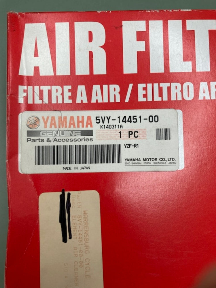 Yamaha 5VY-14451-00 Element, Air, Cleaner New Genuine