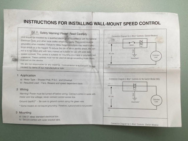 KB Electronics KBWC-15K Solid State Motor Speed Control New Genuine