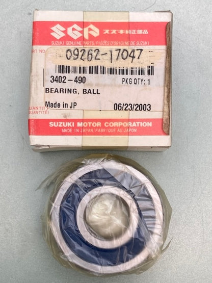 Suzuki 09262-17047 BEARING, DRIVESHAFT New Genuine