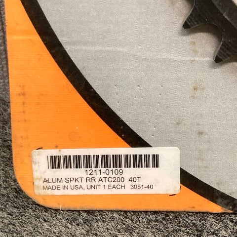 Moose Racing 1211-0109 Rear Sprocket Hard Anodizes Aluminum New Genuine
