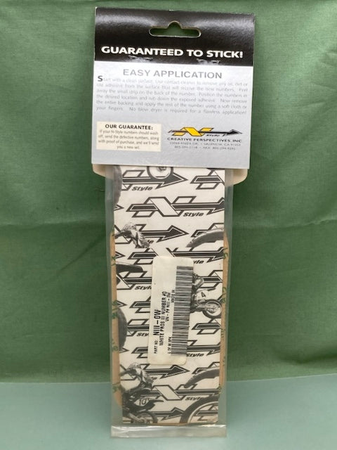 Pk of 3 N-STYLE PROS NIII-0W Pros 3 #0 Sticker White 6"x2.75" New Genuine