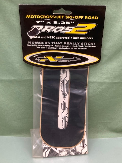 Pk of 3 N-STYLE PROS NIII-0B Pros 2 #0 Sticker Black 7"x3.25" New Genuine